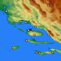 Nearby Forecast Locations - Supetar - Mapa