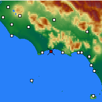 Nearby Forecast Locations - Terracina - Mapa