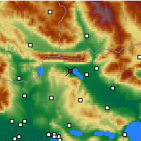 Nearby Forecast Locations - Kerkini - Mapa
