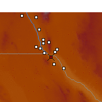 Nearby Forecast Locations - Ciudad Juárez - Mapa