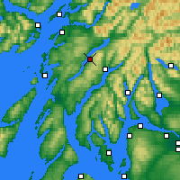 Nearby Forecast Locations - Loch Awe - Mapa