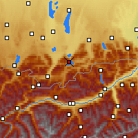 Nearby Forecast Locations - Lago Walchen - Mapa
