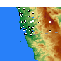 Nearby Forecast Locations - San Diego AP/B - Mapa