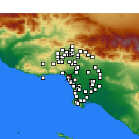 Nearby Forecast Locations - Santa Mónica - Mapa