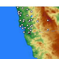 Nearby Forecast Locations - Tijuana - Mapa