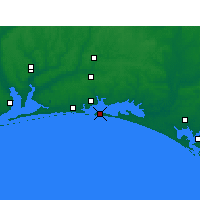 Nearby Forecast Locations - Destin - Mapa