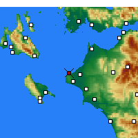 Nearby Forecast Locations - Kyllini - Mapa