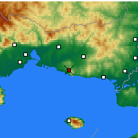 Nearby Forecast Locations - Maronea - Mapa