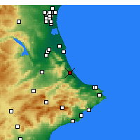 Nearby Forecast Locations - Gandía - Mapa