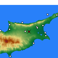 Nearby Forecast Locations - Ercan aeropuerto - Mapa