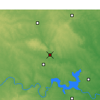 Nearby Forecast Locations - Ardmore Municipal aeropuerto - Mapa