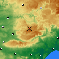 Nearby Forecast Locations - Lacaune - Mapa