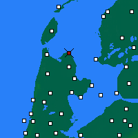 Nearby Forecast Locations - Den Oever - Mapa