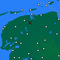 Nearby Forecast Locations - Kollumerland en Nieuwkruisland - Mapa