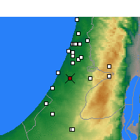 Nearby Forecast Locations - Kfar HaRif - Mapa