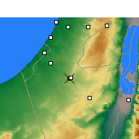 Nearby Forecast Locations - Beerseba - Mapa