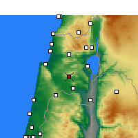 Nearby Forecast Locations - Nazaret - Mapa