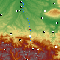 Nearby Forecast Locations - Pamiers - Mapa