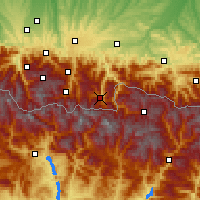 Nearby Forecast Locations - Bañeras de Luchón - Mapa