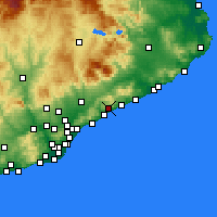 Nearby Forecast Locations - San Andrés de Llavaneras - Mapa