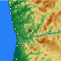 Nearby Forecast Locations - Penafiel - Mapa