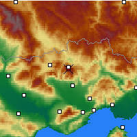 Nearby Forecast Locations - Monte Falakro - Mapa