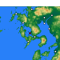 Nearby Forecast Locations - Nagasaki aeropuerto - Mapa