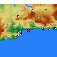 Nearby Forecast Locations - Rincón de la Victoria - Mapa