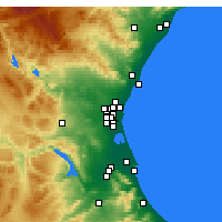 Nearby Forecast Locations - Cuart de Poblet - Mapa
