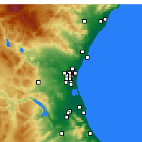 Nearby Forecast Locations - Burjasot - Mapa