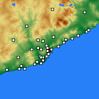 Nearby Forecast Locations - Santa Coloma de Gramanet - Mapa