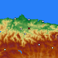 Nearby Forecast Locations - Pola de Siero - Mapa