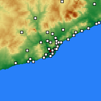 Nearby Forecast Locations - Cornellá de Llobregat - Mapa