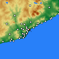 Nearby Forecast Locations - Badalona - Mapa