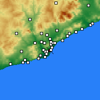 Nearby Forecast Locations - Distrito del Ensanche - Mapa