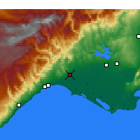 Nearby Forecast Locations - Tarso - Mapa