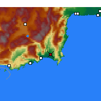 Nearby Forecast Locations - Kumluca - Mapa