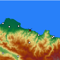 Nearby Forecast Locations - Ünye - Mapa