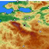 Nearby Forecast Locations - İnegöl - Mapa