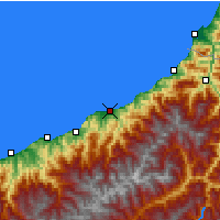 Nearby Forecast Locations - Ardeshen - Mapa