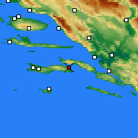 Nearby Forecast Locations - Korčula - Mapa