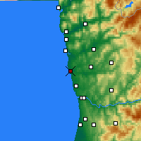 Nearby Forecast Locations - Póvoa de Varzim - Mapa