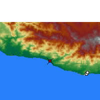 Nearby Forecast Locations - Puerto Escondido - Mapa