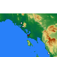 Nearby Forecast Locations - Trat - Mapa