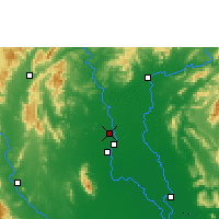 Nearby Forecast Locations - Sukhothai - Mapa