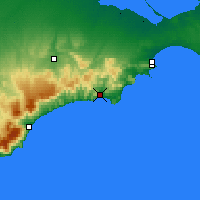 Nearby Forecast Locations - Sudak - Mapa