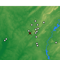 Nearby Forecast Locations - Bessemer - Mapa