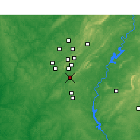 Nearby Forecast Locations - Pelham - Mapa