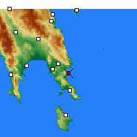 Nearby Forecast Locations - Monemvasía - Mapa