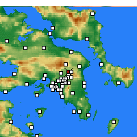 Nearby Forecast Locations - Nea Erythraia - Mapa